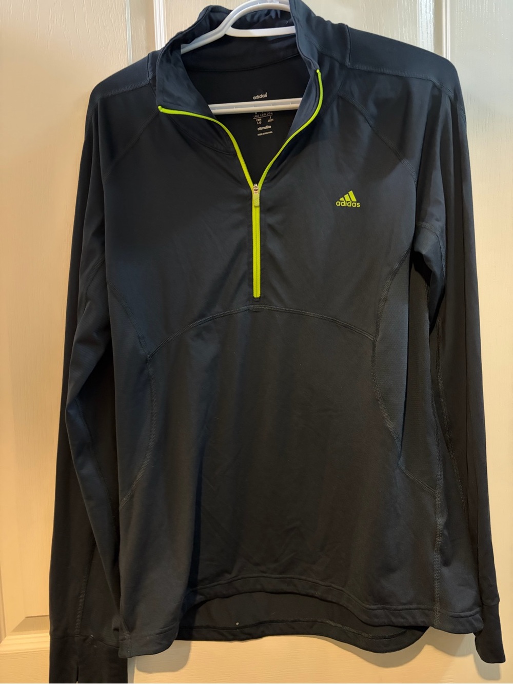 adidas Black Performance Half-Zip Jacket - LARGE